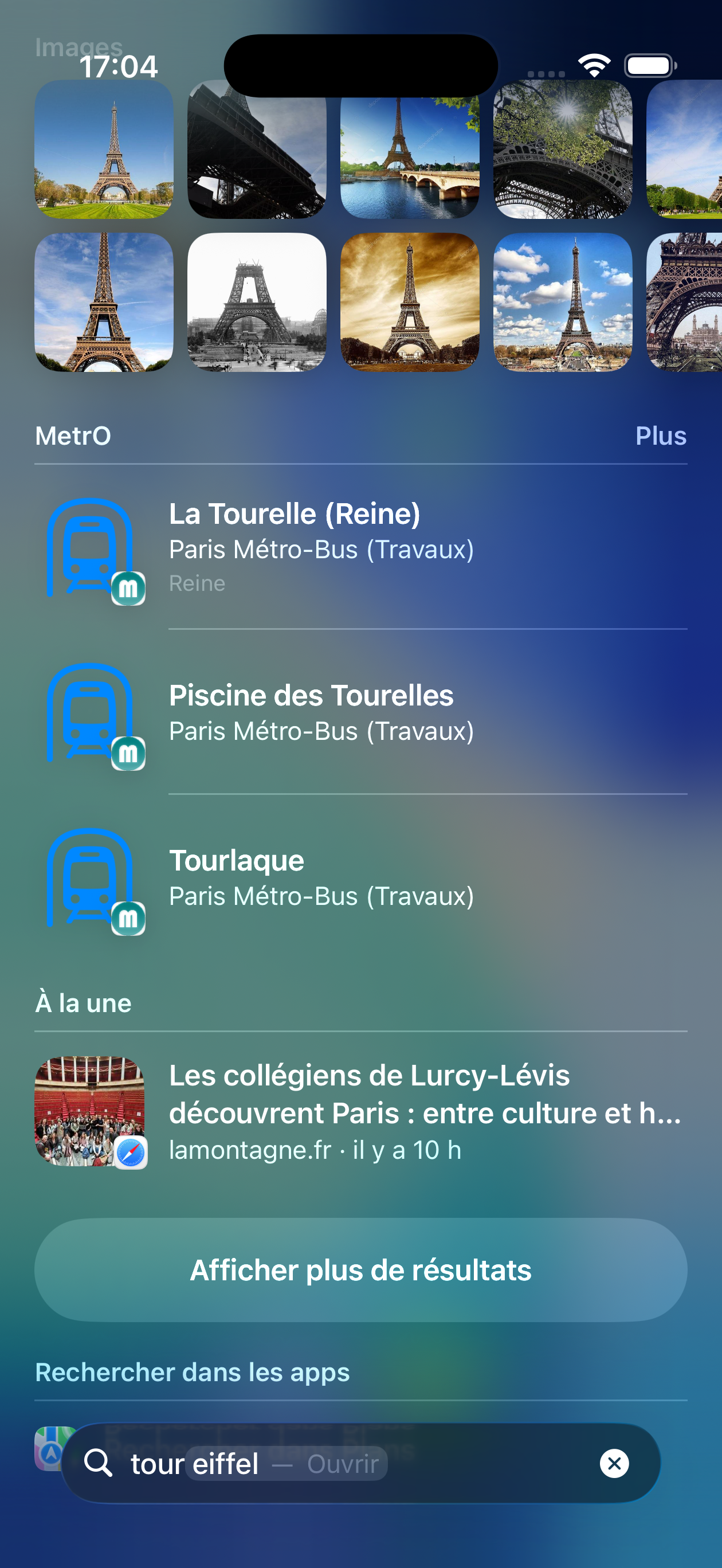 Recherche Spotlight