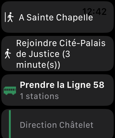 MetrO sur Apple Watch