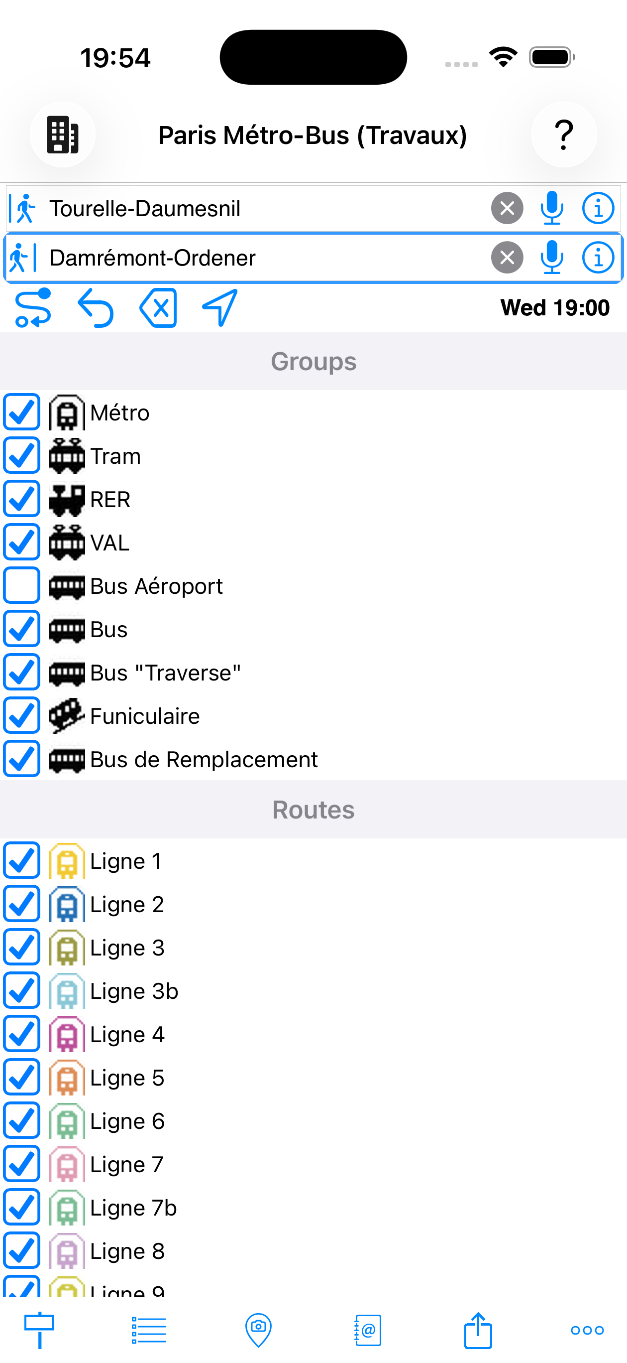 Filtres — Bus Aéroport décoché